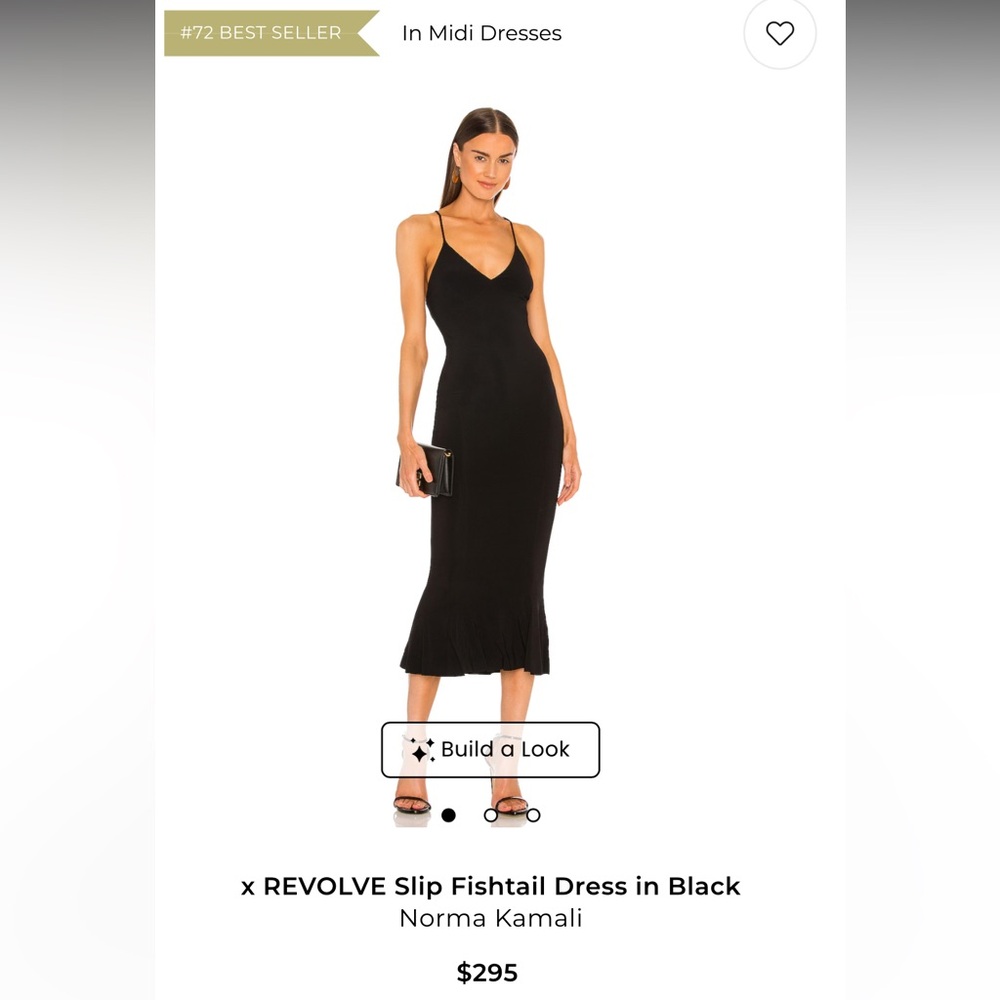 Norma Kamali Black Midi Dress